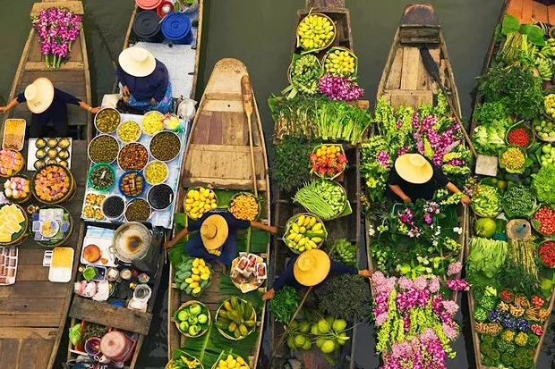 Mercado flotante Tailandia