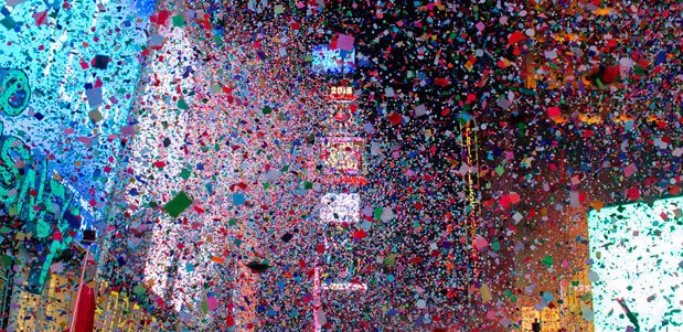 Festejo de fin de año en Times Square de Nueva York