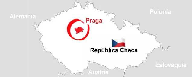 Ubicación de Praga