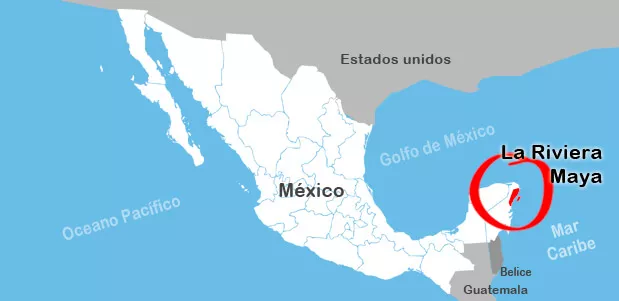 La Riviera Maya y su ubicación en el mapa