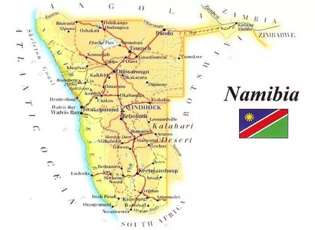 Namibia Mapa