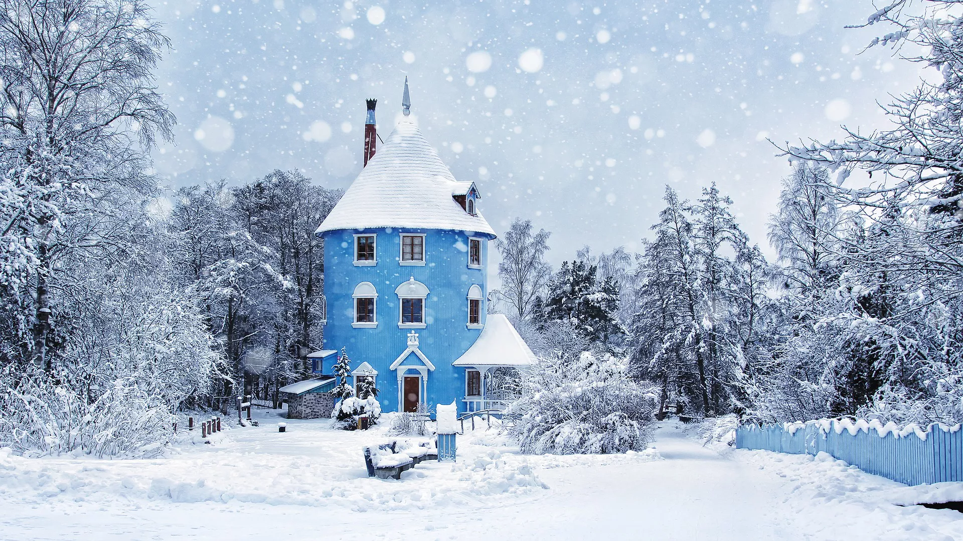 Casa con Nieve en Finlandia