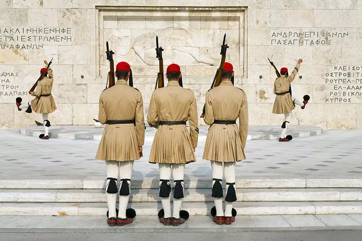 Cambio de guardia en la Plaza de Syntagma