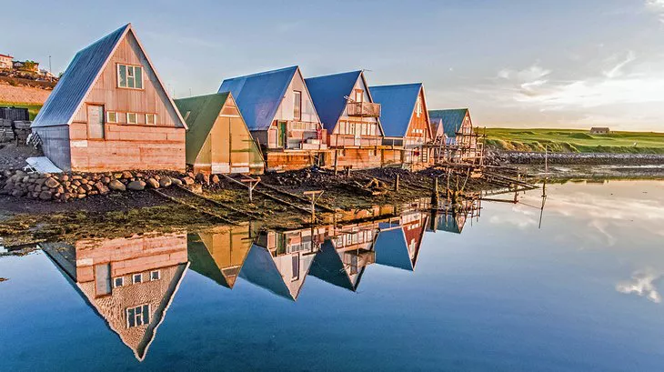 Viejas cabañas de pesca en Hafnarfjordur
