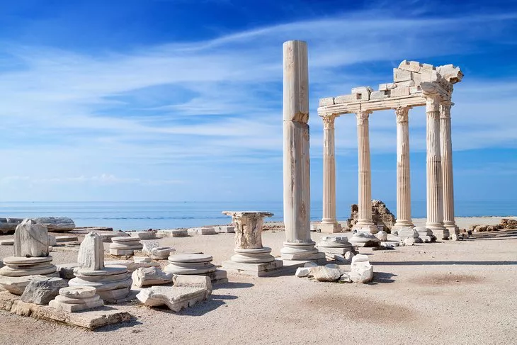 Las ruinas del Templo de Apolo