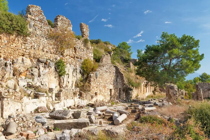 Las antiguas ruinas de Syedra
