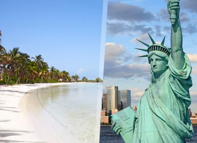 Viaje combinado Nueva York Caribe
