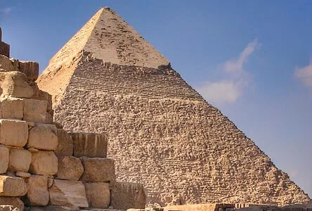 La gran pirámide de Kefrén en Egipto